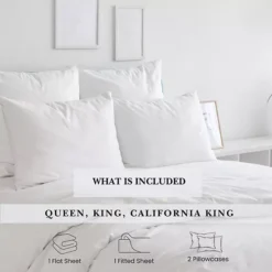 Pointehaven 525 Thread Count Cotton Sateen Sheet Set Or Pillowcase Pair -Bedding Shop 10978067 CC ALT2