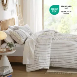 INK+IVY Imani 3 Pc Tufted Chenille Cotton Comforter Set -Bedding Shop 13238792 CC ALT4