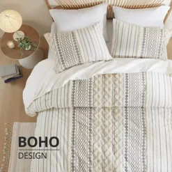 INK+IVY Imani 3 Pc Tufted Chenille Cotton Comforter Set -Bedding Shop 13238792 CC ALT7