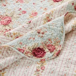 Antique Rose Reversible Quilted Throw -Bedding Shop 1378859 ALT3