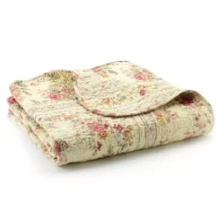 Antique Rose Reversible Quilted Throw -Bedding Shop 1378859 Antique Rose 1