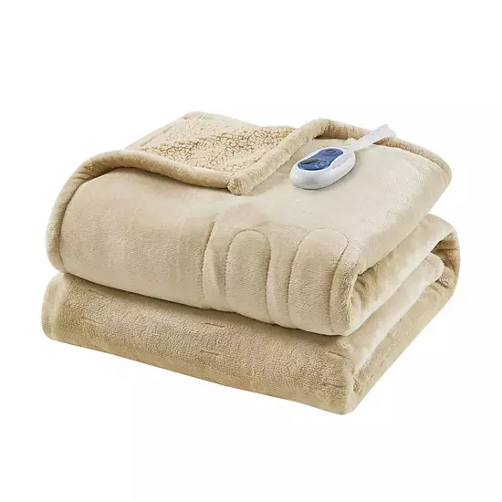 Beautyrest Oversized Reversible Microlight To Berber Electric Heated Throw Blanket 16 Beautyrest Oversized Reversible Microlight To Berber Electric Heated Throw Blanket - Image 16