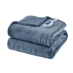 Beautyrest Oversized Reversible Microlight To Berber Electric Heated Throw Blanket 31 Beautyrest Oversized Reversible Microlight To Berber Electric Heated Throw Blanket -Bedding Shop 1657518 Blue