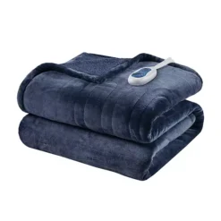 Beautyrest Oversized Reversible Microlight To Berber Electric Heated Throw Blanket 25 Beautyrest Oversized Reversible Microlight To Berber Electric Heated Throw Blanket -Bedding Shop 1657518 Indigo