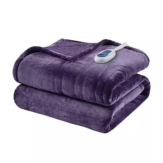 Beautyrest Oversized Reversible Microlight To Berber Electric Heated Throw Blanket 12 Beautyrest Oversized Reversible Microlight To Berber Electric Heated Throw Blanket - Image 12