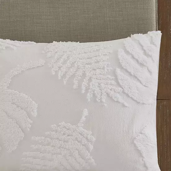 Madison Park Osanna 3-Piece Tufted Cotton Chenille Palm Coastal Duvet Cover Set With Shams 7 Madison Park Osanna 3-Piece Tufted Cotton Chenille Palm Coastal Duvet Cover Set With Shams - Image 7