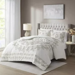 Madison Park Juliana 3-piece Tufted Cotton Chenille Duvet Cover Set With Shams -Bedding Shop 20115940 CC ALT8