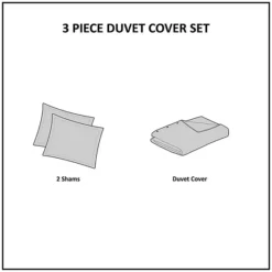 Intelligent Design Camden 3-piece Cotton Chenille Striped Duvet Cover Set With Shams -Bedding Shop 20137508 CC ALT9