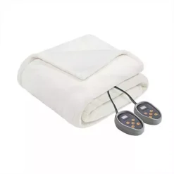 Beautyrest Microlight To Berber Reversible Oversized Heated Electric Bed Blanket -Bedding Shop 2025565 Ivory