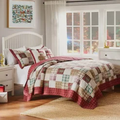 Greenland Home Fashions Oxford Quilt Set -Bedding Shop 2034484 Red 1
