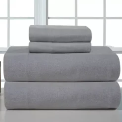 Pointehaven 100% Cotton Flannel Sheet Set -Bedding Shop 2035935 Gray