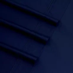 Tribeca Living Solid 300-Thread Count Egyptian Cotton Percale Deep-Pocket Sheets -Bedding Shop 2066182 Blue