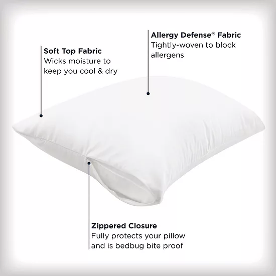 Allerease Maximum Bedbug & Allergy Protection Pillow Protector 4 Allerease Maximum Bedbug & Allergy Protection Pillow Protector - Image 4