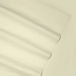 Tribeca Living Solid 350-Thread Count Egyptian Cotton Percale Deep-Pocket Sheets