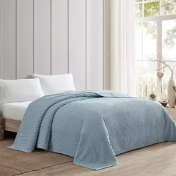 Beatrice Home Fashions Channel Chenille Bedspread Or Sham 24 Beatrice Home Fashions Channel Chenille Bedspread Or Sham -Bedding Shop 2277437 Blue