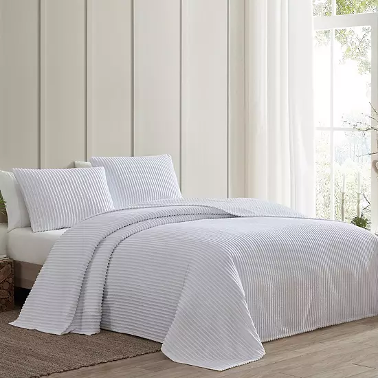 Beatrice Home Fashions Channel Chenille Bedspread Or Sham 1 Beatrice Home Fashions Channel Chenille Bedspread Or Sham