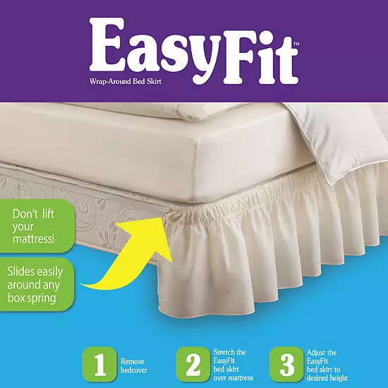 EasyFit Wrap Around Eyelet Ruffled Bed Skirt 3 EasyFit Wrap Around Eyelet Ruffled Bed Skirt - Image 3