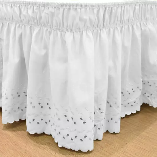 EasyFit Wrap Around Eyelet Ruffled Bed Skirt 5 EasyFit Wrap Around Eyelet Ruffled Bed Skirt - Image 5