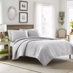 Laura Ashley Felicity Quilt Set -Bedding Shop 2399689 Gray