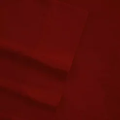 Tribeca Living Flannel Solid Oversized Flat Sheet -Bedding Shop 2427024 Deep Red 1