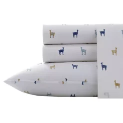 Poppy & Fritz Percale Sheet Set -Bedding Shop 2500436 Blue Llamas