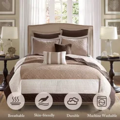 Madison Park Danville 7-piece Quilt Set With Shams And Throw Pillows -Bedding Shop 2507880 CC ALT4