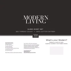 Modern Living 300 Thread Count Sheet Set -Bedding Shop 2536425 ALT3