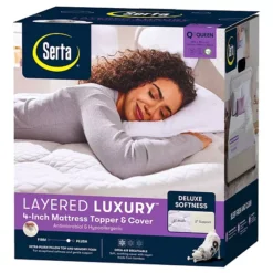 Serta 2+2 Layered Luxury Memory Foam Mattress Topper -Bedding Shop 27175899 CC ALT5