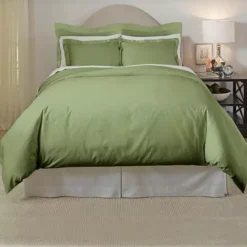 Pointehaven 3-piece 620 Thread Count Cotton Duvet Cover Set -Bedding Shop 2779647 Moss