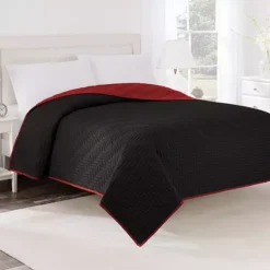 Martex Reversible Coverlet -Bedding Shop 2827946 Ebony Red