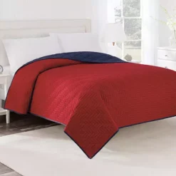 Martex Reversible Coverlet -Bedding Shop 2827946 Red Navy