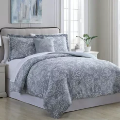 Olivia Printed Reversible Comforter Set -Bedding Shop 2851324 ALT2