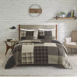 Woolrich 3-piece Winter Hills Plaid Cotton Quilt Set With Shams