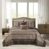 Madison Park Dartmouth 5-Piece Reversible Jacquard Bedspread Set With Throw Pillows
