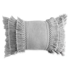 Peri Fringe Throw Pillow -Bedding Shop 2994978 Gray