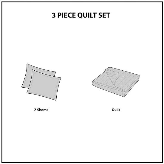 Woolrich Olsen Oversized Cotton Quilt Set With Shams 8 Woolrich Olsen Oversized Cotton Quilt Set With Shams - Image 8