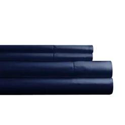 Pointehaven 525 Thread Count Cotton Sateen Sheet Set Or Pillowcase Pair -Bedding Shop 3236450 Midnight Blue