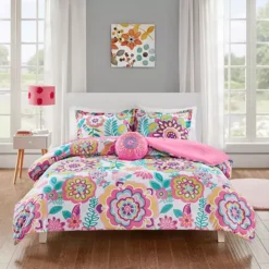 Intelligent Design Corinne Floral Comforter Set With Throw Pillow