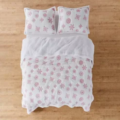 Levtex Home Red Snowflake Sherpa Fleece Quilt Set -Bedding Shop 3366823 ALT5