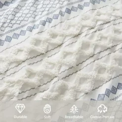 INK+IVY Imani 3-piece Cotton Duvet Cover Set With Shams -Bedding Shop 36020369 CC ALT2