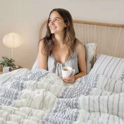 INK+IVY Imani 3-piece Cotton Duvet Cover Set With Shams -Bedding Shop 36020369 CC ALT5