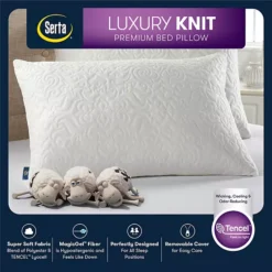Serta® Luxury Knit Pillow -Bedding Shop 3602141 ALT6