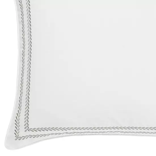 Laura Ashley Laura Ashley Stitched Vine European Sham Pair 3 Laura Ashley Laura Ashley Stitched Vine European Sham Pair - Image 3