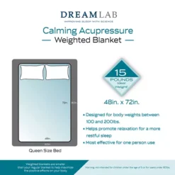 Dream Lab Acupressure Comfort 15 Lb Weighted Blanket With Removable Cover -Bedding Shop 3621137 ALT12