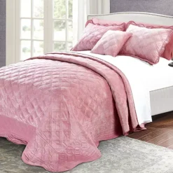 Serenta Supersoft Microplush Bedspread Set 23 Serenta Supersoft Microplush Bedspread Set -Bedding Shop 3736062 Pink
