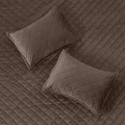 Serenta Velvet Carafe Quilted Bedspread Set -Bedding Shop 3736081 ALT2