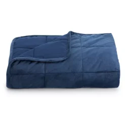 Altavida® 12-lb. Ultra Plush Faux Mink Weighted Blanket -Bedding Shop 3784374 Navy