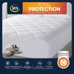 Serta® Total Protection Waterproof Mattress Pad -Bedding Shop 3817014 ALT4