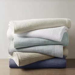 Madison Park Waffle Weave Lightweight Breathable Cotton Bed Blanket -Bedding Shop 39632978 CC ALT4