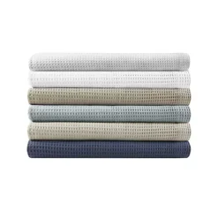 Madison Park Waffle Weave Lightweight Breathable Cotton Bed Blanket -Bedding Shop 39632978 CC ALT5